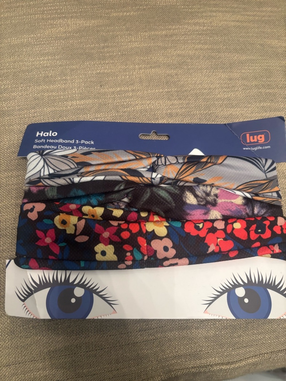 Lug Halo Soft Headband 3-Pack - Floral & Multicolor New
